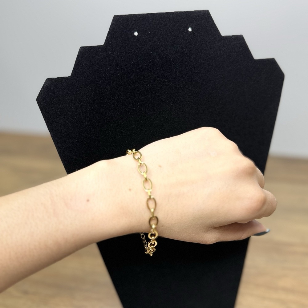 Slide Jewelry 18K‎ Gold Plated Honeycomb Bracelet Adjustable Zirconia Charm